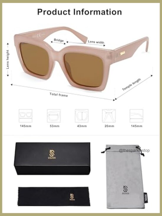 Trendy Square Polarized Sunglasses UV400 Protection for Men Women main image 6